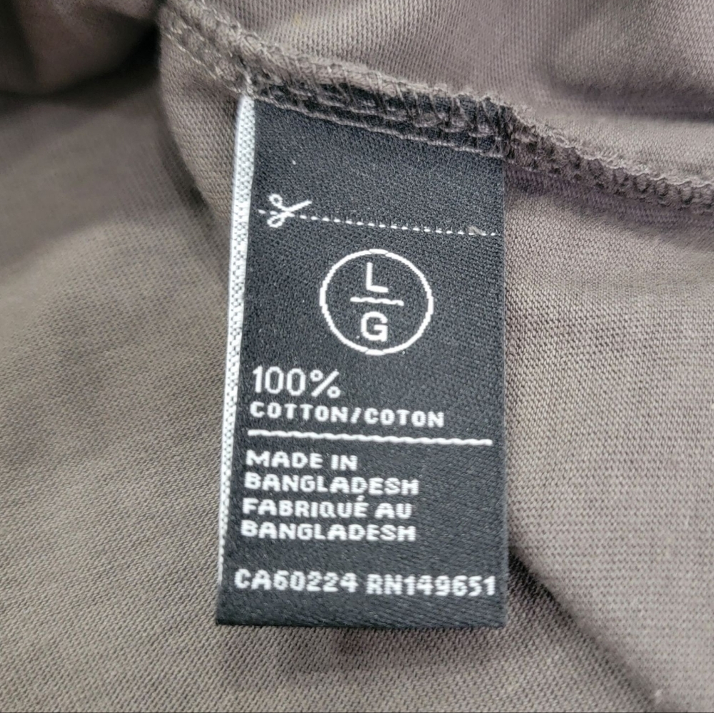 BUFFALO David Bitton Cotton Logo Tee Vintage Wash Brown Crewneck T-shirt Men's L - Picture 10 of 16